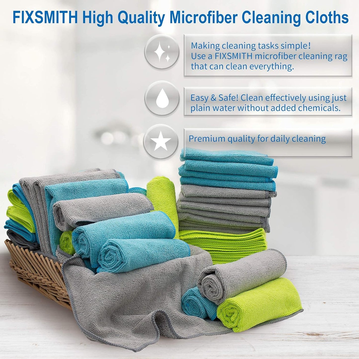 Microfiber Cleaning Cloth - Pack of 50
