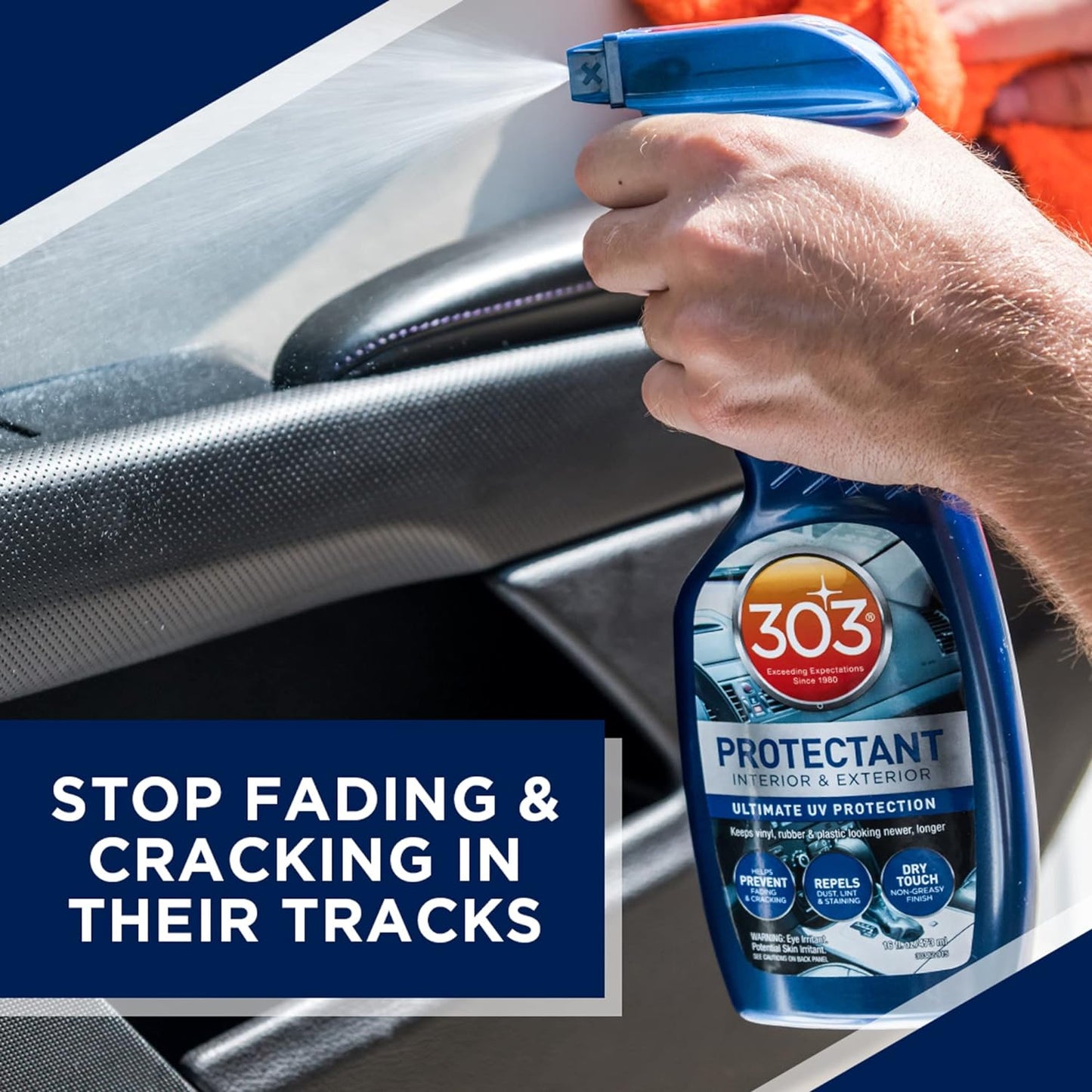 Automotive Protectant Spray By 303 - Helps Prevent Fading & Cracking, Repels Dust, Lint & Staining