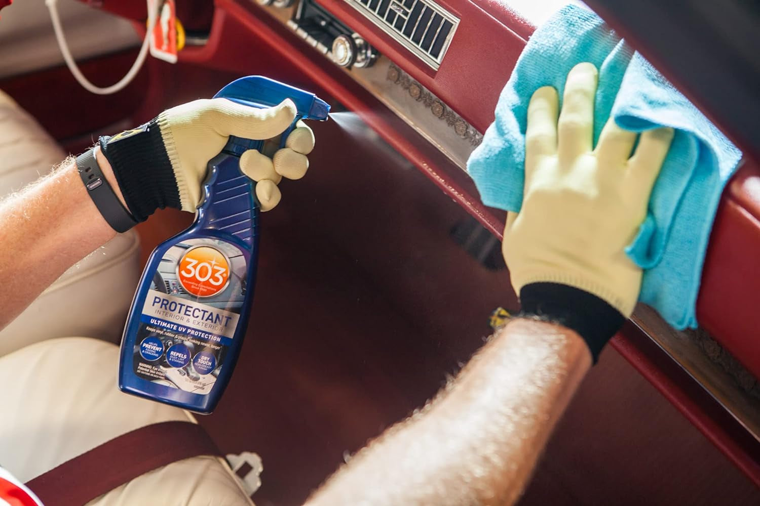 Automotive Protectant Spray By 303 - Helps Prevent Fading & Cracking, Repels Dust, Lint & Staining