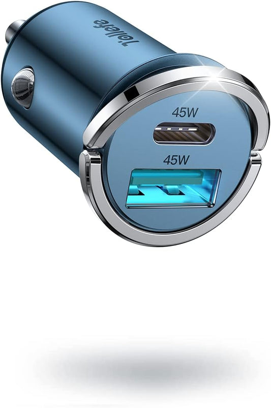 USB C Car Charger, Dual Fast Ports Fast Charge Car Charger